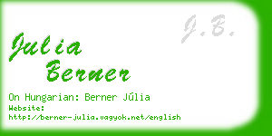 julia berner business card