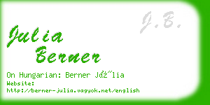 julia berner business card